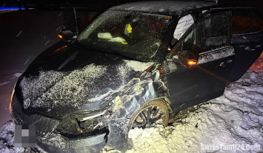 சென்ட்கேலன் கன்டோனில் குளிர்கால சாலை விபத்துகள் அதிகரிப்பு – 30 விபத்துகள், 5 பேர் காயம்