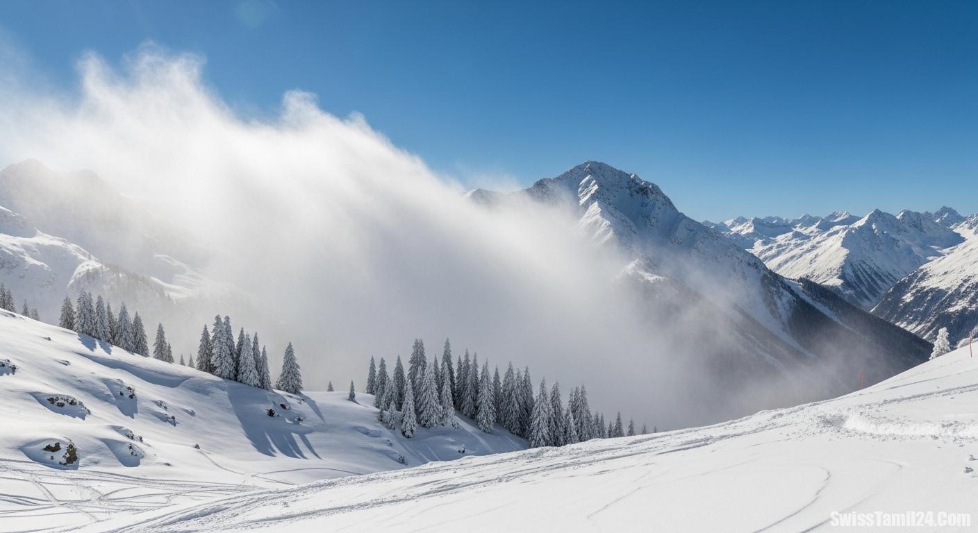 வலைஸ் கன்டோனில் 37 ஆண்டுகளுக்குப் பிறகு சாதனை பனிவீழ்ச்சி; பனிச்சரிவு அபாயம் அதிகரிப்பு