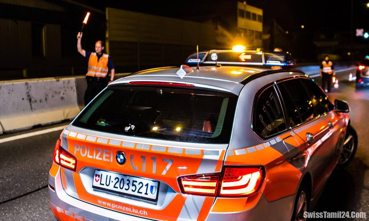 லூசெர்னில் போக்குவரத்து சோதனையை மீறிய இலங்கை நபர் கைது – போலீஸ் துப்பாக்கிச்சூடு