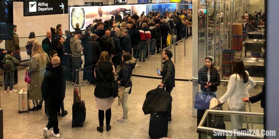 சூரிச்ச் விமான நிலையத்தில் கடவுச்சீட்டு சிக்கல்: பயணிகள் கடும் சிரமம்