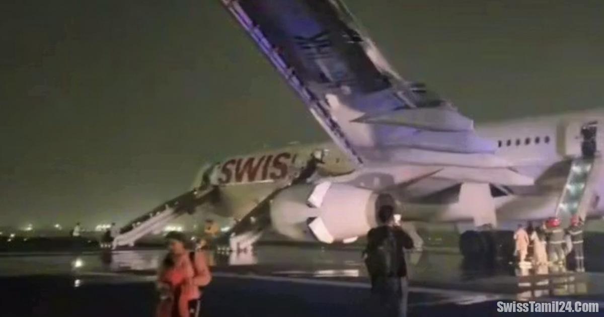 டெல்லியில் சுவிஸ் விமான அவசர வெளியேற்றம்